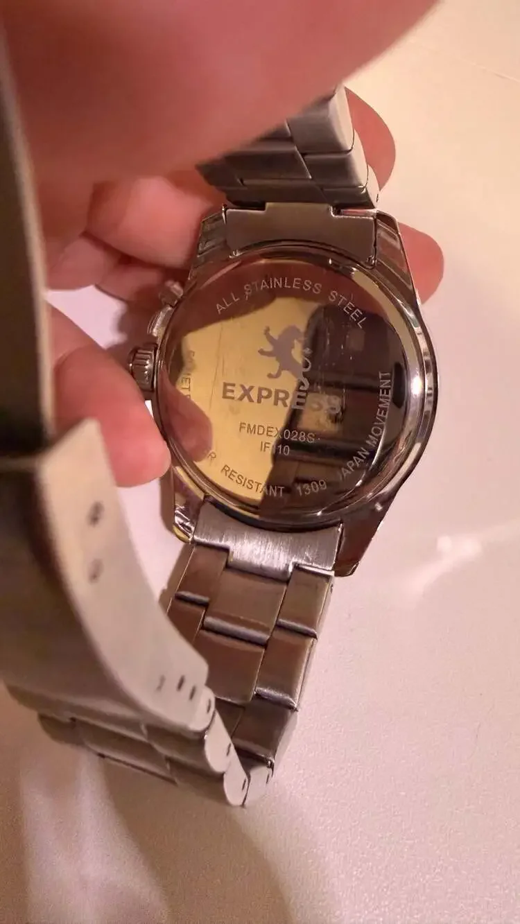 Express Men's Chronograph Silver-Tone Stainless Steel Watch FMDEX028S